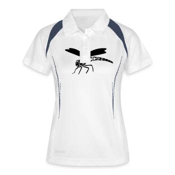 Libelle - Frauen Polo atmungsaktiv - Weiß/Navy - Vorne