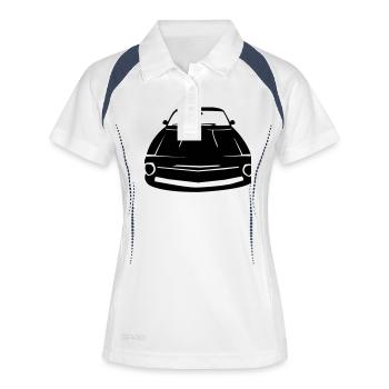 auto - Polo respirant Femme - blanc/marine - Devant