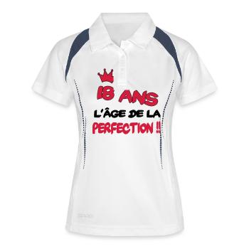 18 ans l'âge de la perfection - Women's Polo breathable - white/navy - Front