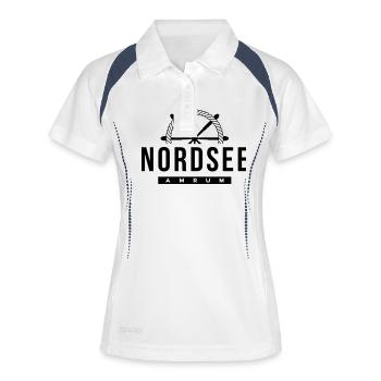 Amrum - Frauen Polo atmungsaktiv - Weiß/Navy - Vorne