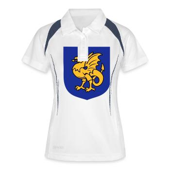 créature fantastique griffon dessin Bornholm - Polo respirant Femme - blanc/marine - Devant