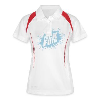 puck futin logo design - Women's Polo breathable - white/navy - Front