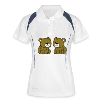 Teddy Bear Love - Women's Polo breathable - white/navy - Front
