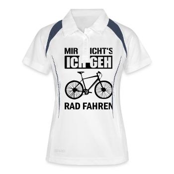I've had enough cycling - Women's Polo breathable - white/navy - Front