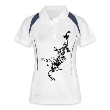 Floral Ornament - Women's Polo breathable - white/navy - Front