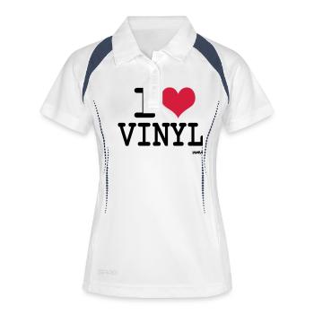 vinyl - Frauen Polo atmungsaktiv - Weiß/Navy - Vorne