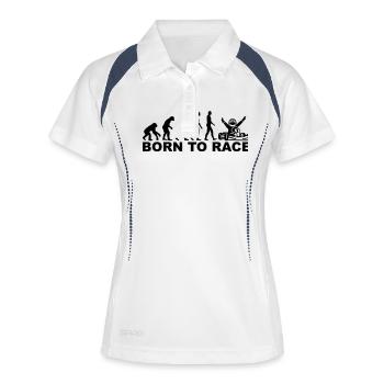 Kart - Frauen Polo atmungsaktiv - Weiß/Navy - Vorne