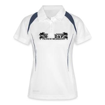 holiday_crew_member_f1 - Polo respirant Femme - blanc/marine - Devant