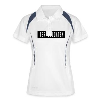 187 soldaten - Frauen Polo atmungsaktiv - Weiß/Navy - Vorne
