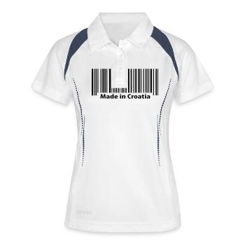 Made in Croatia - Frauen Polo atmungsaktiv - Weiß/Navy - Vorne
