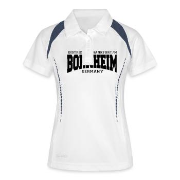 Francfort bornheim - Polo respirant Femme - blanc/marine - Devant