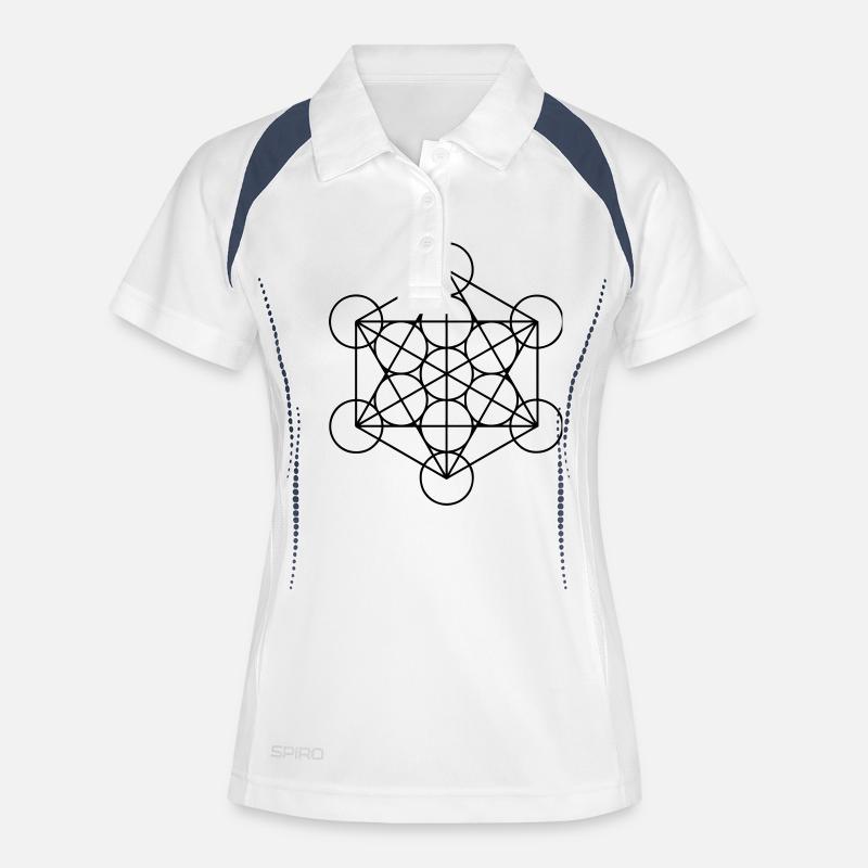 merkaba - Women's Polo breathable - white/navy
