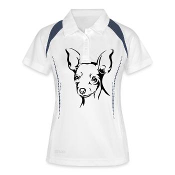 Prager Rattler - Frauen Polo atmungsaktiv - Weiß/Navy - Vorne