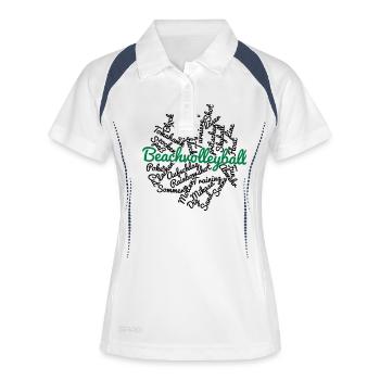 VolleyballFREAK Beach Cloud MP - Frauen Polo atmungsaktiv - Weiß/Navy - Vorne