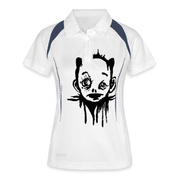 Creepy Face - Strange Character - Women's Polo breathable - white/navy - Front