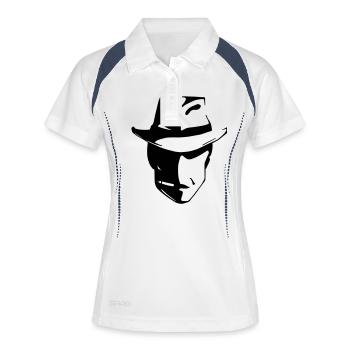 Gangster - Polo respirant Femme - blanc/marine - Devant