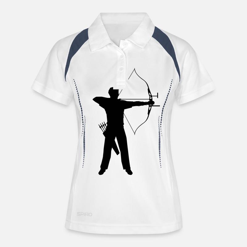 archery-bow and arrows - Women's Polo breathable - white/navy
