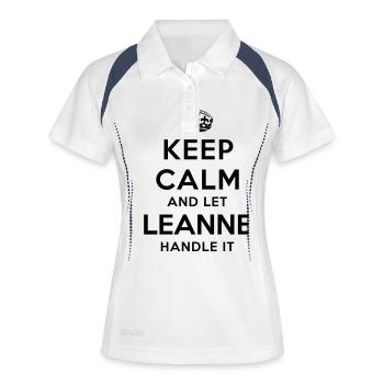 keep calm and let leanne handle it - Women's Polo breathable - white/navy - Front