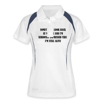 Lifestyle cool saying funny funny thoughts - Women's Polo breathable - white/navy - Front