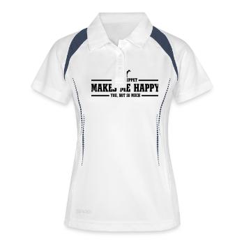 WHIPPET makes me happy - Women's Polo breathable - white/navy - Front