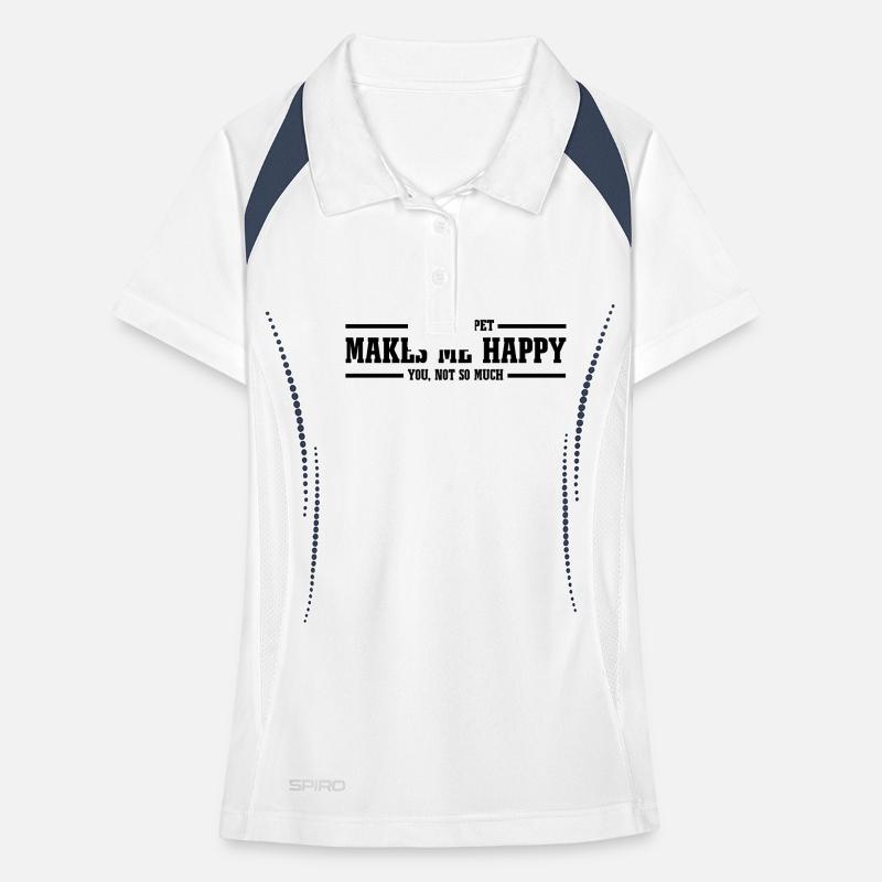 WHIPPET makes me happy Frauen Polo atmungsaktiv