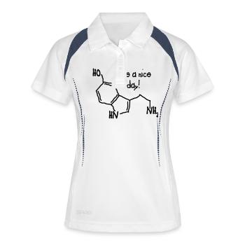 Serotonin - Frauen Polo atmungsaktiv - Weiß/Navy - Vorne