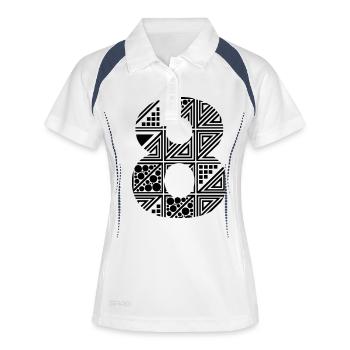8 number eight - Polo respirant Femme - blanc/marine - Devant