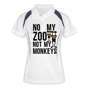 not my Zoo not my Monkeys 1 - Women's Polo breathable - white/navy - Front