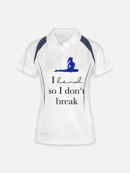 I bend so I don`t break - Women's Polo breathable - white/navy