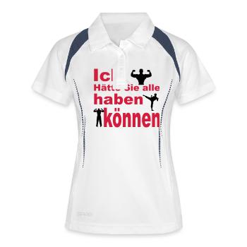 wedding - Women's Polo breathable - white/navy - Front