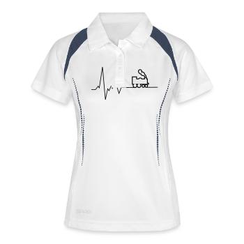 Chemin de fer Heartbeat - Polo respirant Femme - blanc/marine - Devant
