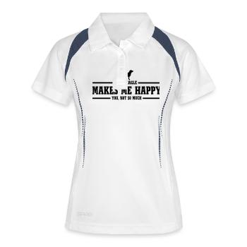 BEAGLE me rend heureux - Polo respirant Femme - blanc/marine - Devant