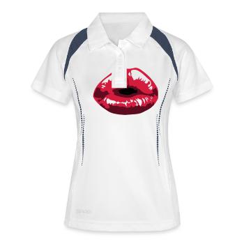 küssen - Women's Polo breathable - white/navy - Front