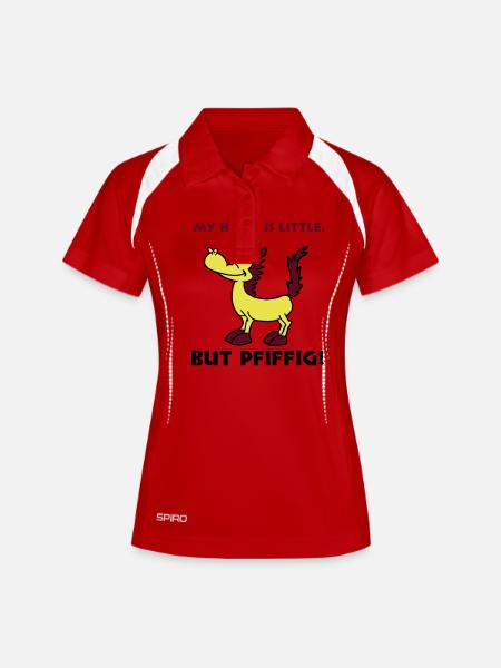 Little but, smart - Women's Polo breathable - white/navy