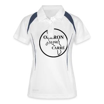 Oléron pas Carré - Polo respirant Femme - blanc/marine - Devant