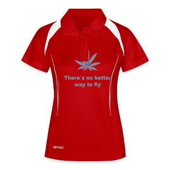 Marihuana - Polo respirant Femme - blanc/marine - Devant
