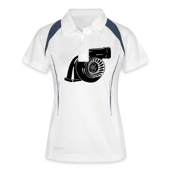 Turbo 2016 - Frauen Polo atmungsaktiv - Weiß/Navy - Vorne