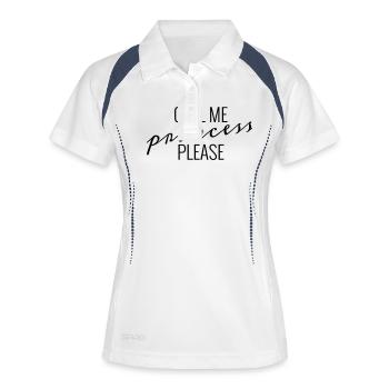princess - Frauen Polo atmungsaktiv - Weiß/Navy - Vorne