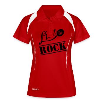 live to rock - Women's Polo breathable - white/navy - Front