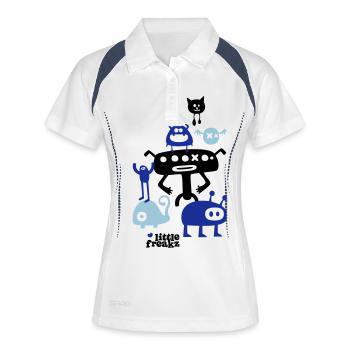 Petite Freakz - Polo respirant Femme - blanc/marine - Devant