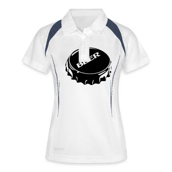 Kronkorken - Women's Polo breathable - white/navy - Front