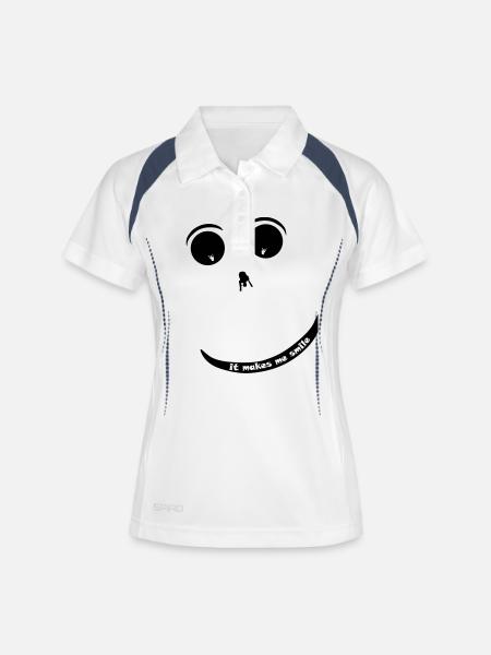Paraglider Smiley - Women's Polo breathable - white/navy
