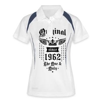 Original Since 1962 The One and Only Crown Wings - Frauen Polo atmungsaktiv - Weiß/Navy - Vorne