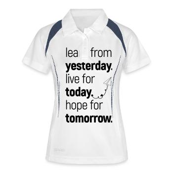 learn, live & hope - Women's Polo breathable - white/navy - Front