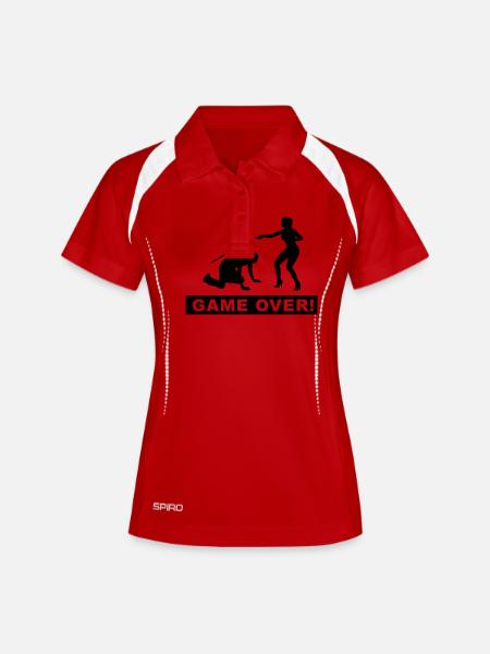Baccalauréat - Polo respirant Femme - blanc/marine