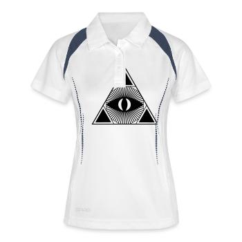 Eye - Women's Polo breathable - white/navy - Front