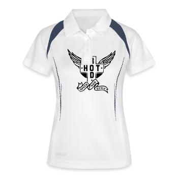 Hot Rod - speed and style - Polo respirant Femme - blanc/marine - Devant