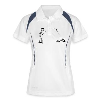 boule - Frauen Polo atmungsaktiv - Weiß/Navy - Vorne