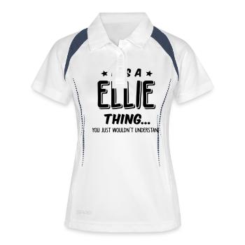 ellie its a name thing - Women's Polo breathable - white/navy - Front