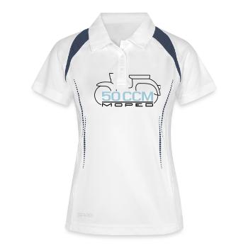 Cyclone Schwalbe Emblème 50 ccm - Polo respirant Femme - blanc/marine - Devant